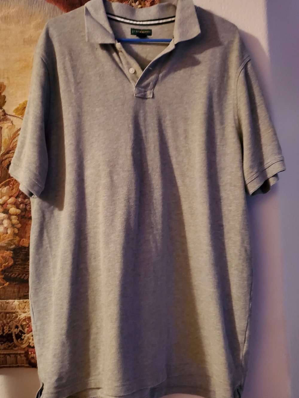 J.Crew Always Heather Gray Pique Polo XLT Tall